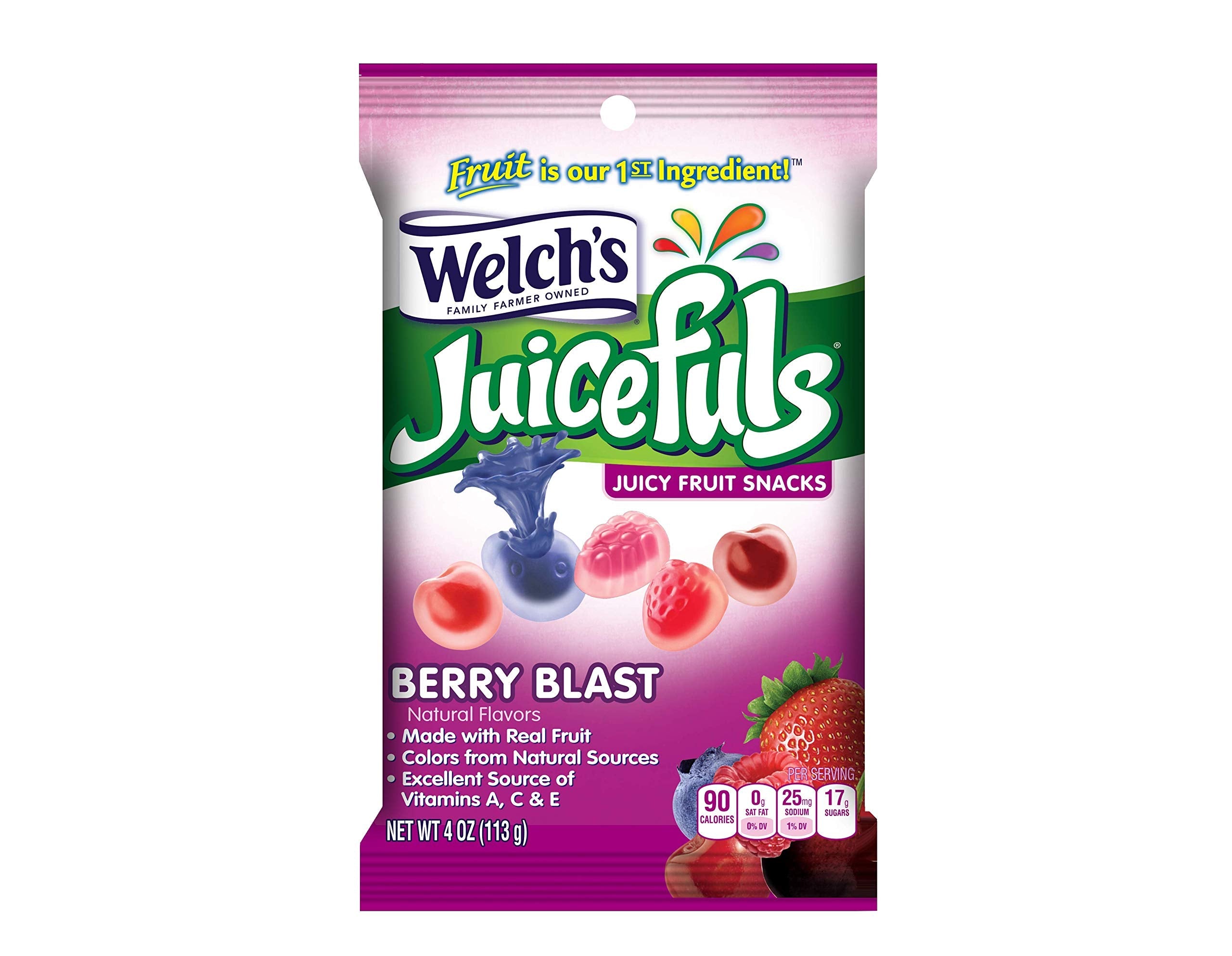 Product image of Welch's Juicefuls Berry Blast Fruit Snacks 4 oz 4 oz Pack of 12